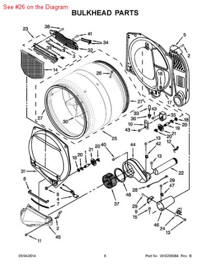 Picture of Whirlpool SCREW - Part# W10109200