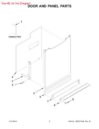 Picture of Whirlpool BRACKET - Part# W10118637