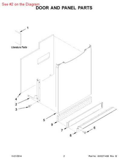 Picture of Whirlpool BRACKET - Part# W10118637