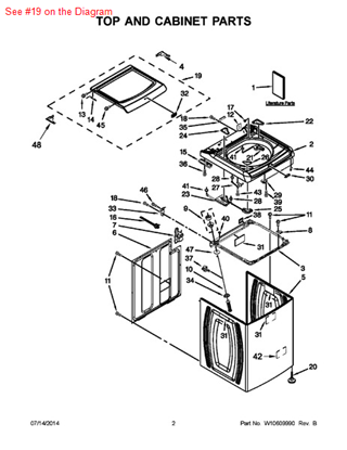 Picture of Whirlpool LID - Part# W10119492