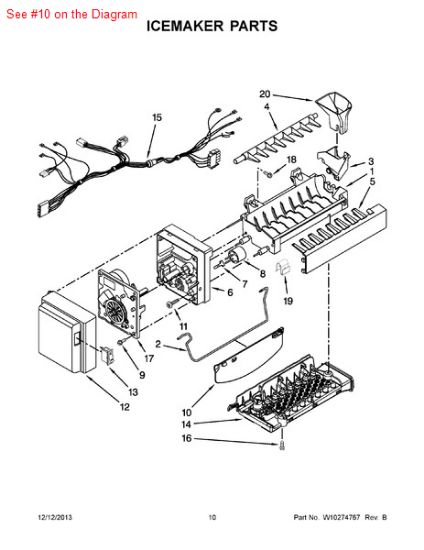 Picture of Whirlpool EXTENSION - Part# W10121440