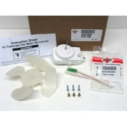Picture of Whirlpool Jenn-Air KitchenAid Maytag Roper Admiral Sears Kenmore Norge Magic Chef Amana Refrigerator CONDENSER MOTOR W/ FAN BLADE - Part# W10124096