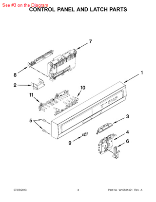 Picture of Whirlpool HANDLE - Part# W10127604