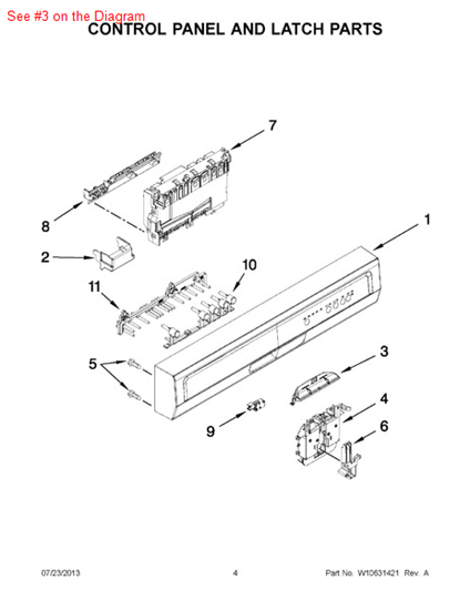 Picture of Whirlpool HANDLE - Part# W10127604