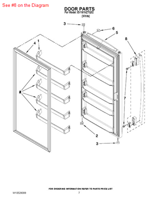 Picture of Whirlpool HANDLE - Part# W10127761K