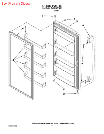 Picture of Whirlpool HANDLE - Part# W10127761K