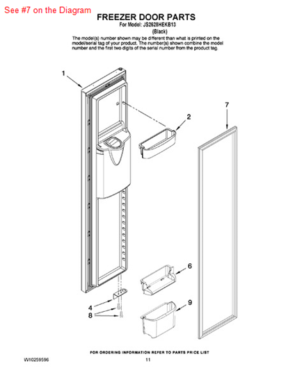 Picture of Whirlpool GASKET-FIP - Part# W10133491