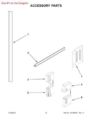 Picture of Whirlpool TRIM - Part# W10133725
