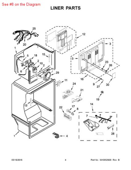 Picture of Whirlpool SOCKET - Part# W10134764