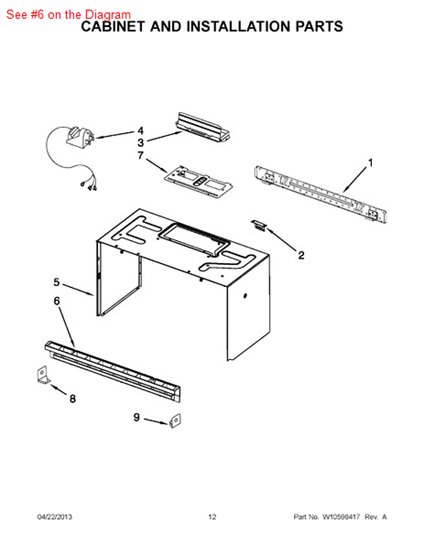 Picture of Whirlpool GRILL-VENT - Part# W10139642