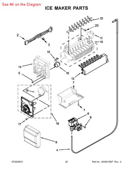 Picture of Whirlpool FITTING - Part# W10140630