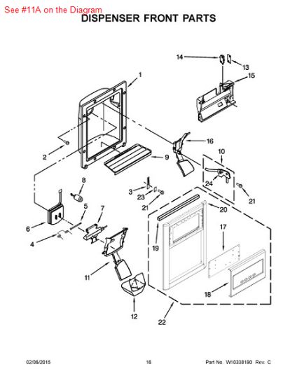 Picture of Whirlpool ARM-DISPSR - Part# W10155161