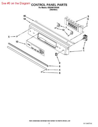 Picture of Whirlpool KNOB - Part# W10156264