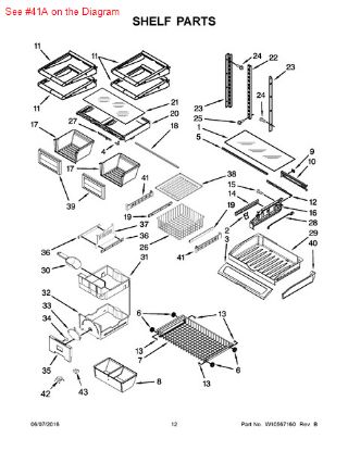 Picture of Whirlpool BRACKET - Part# W10163087