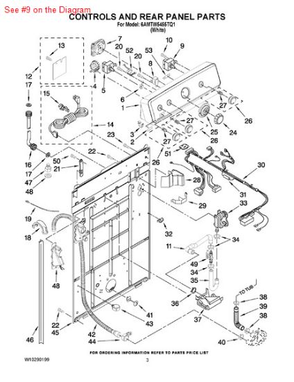 Picture of Whirlpool SWITCH-CYC - Part# W10168257