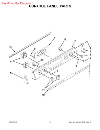 Picture of Whirlpool CNTRL-ELEC - Part# W10169864