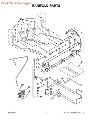 Picture of Whirlpool ORIFICE - Part# W10170507
