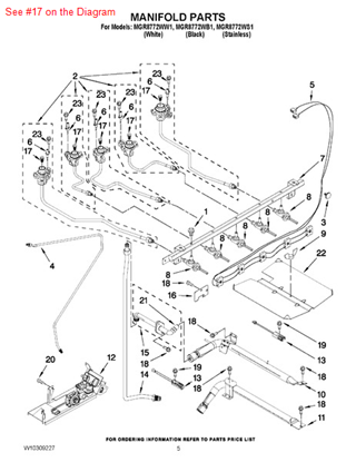 Picture of Whirlpool SPUD-ORFCE - Part# W10170509