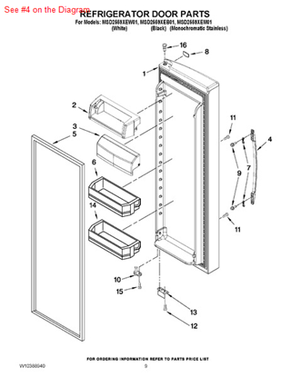 Picture of Whirlpool HANDLE - Part# W10170750