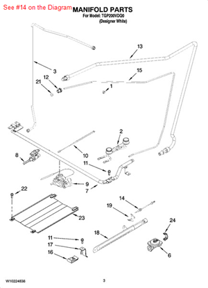 Picture of Whirlpool THRMOCOUPL - Part# W10172085