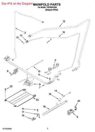 Picture of Whirlpool THRMOCOUPL - Part# W10172085