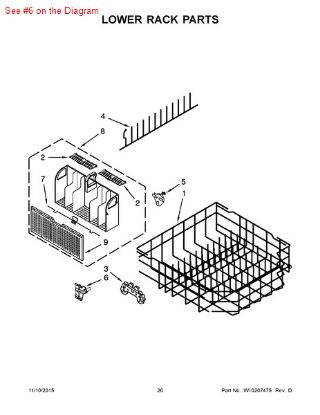 Picture of Whirlpool RETAINER - Part# W10175277