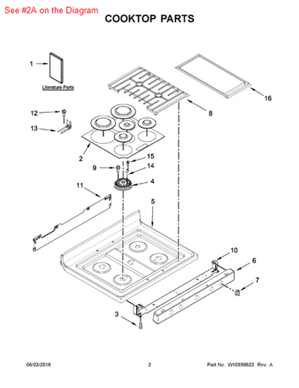 Picture of Whirlpool CAP-BURNER - Part# W10183372