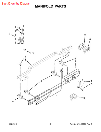 Picture of Whirlpool HARNS-WIRE - Part# W10183582