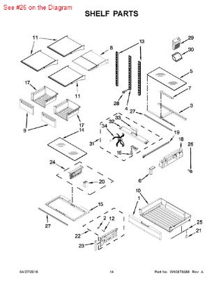 Picture of Whirlpool SCREW - Part# W10185612