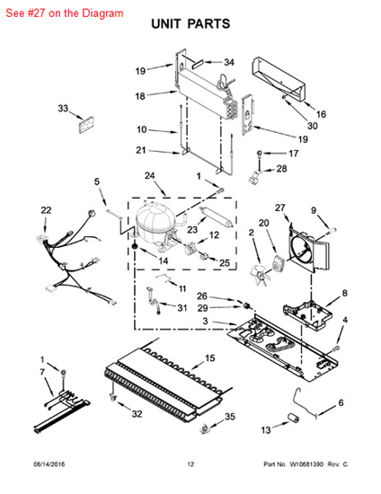 Picture of Whirlpool SHROUD - Part# W10189184