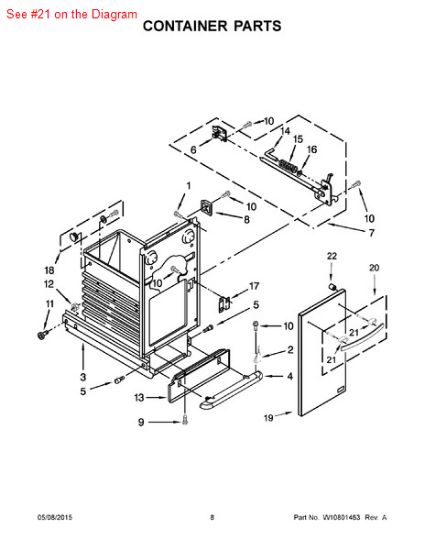 Picture of Whirlpool STUD - Part# W10190364