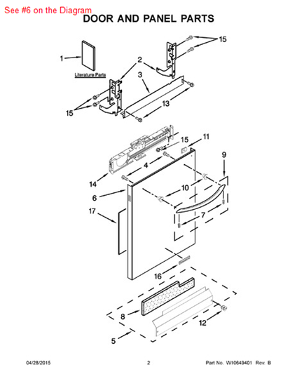 Picture of Whirlpool PANEL - Part# W10195873