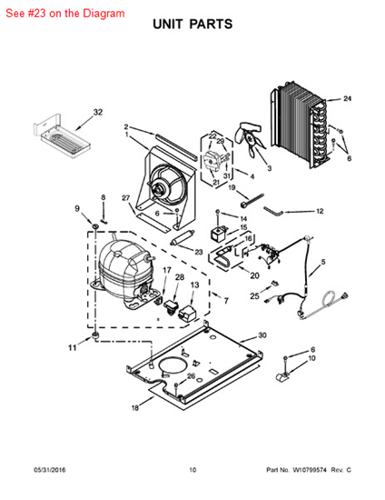 Picture of Whirlpool DRIER-TUBE - Part# W10200037