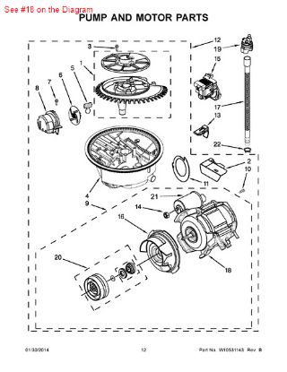 Picture of Whirlpool MOTOR-PUMP - Part# W10200940