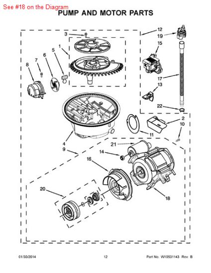 Picture of Whirlpool MOTOR-PUMP - Part# W10200940