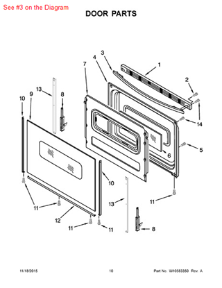 Picture of Whirlpool HNDLE-DOOR - Part# W10202219