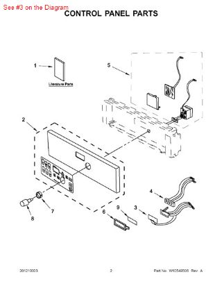 Picture of Whirlpool CNTRL-ELEC - Part# W10203481