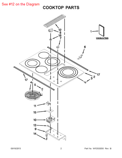 Picture of Whirlpool GRILLE - Part# W10205094