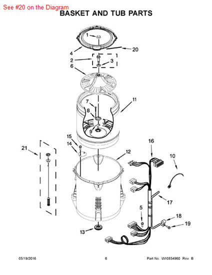 Picture of Whirlpool ABSORBER - Part# W10205824