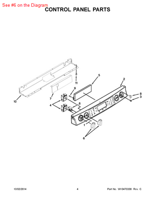 Picture of Whirlpool KNOB - Part# W10207697