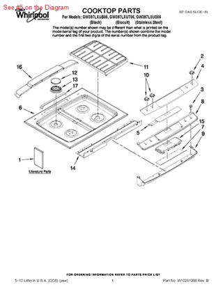 Picture of Whirlpool SWTCH-MEMB - Part# W10207932
