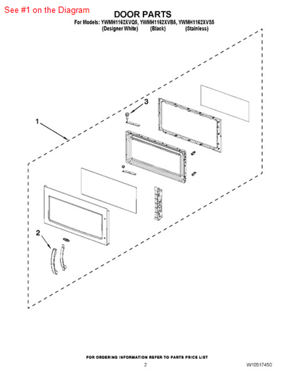 Picture of Whirlpool DOOR/MW - Part# W10211464