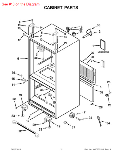 Picture of Whirlpool COVER - Part# W10217487