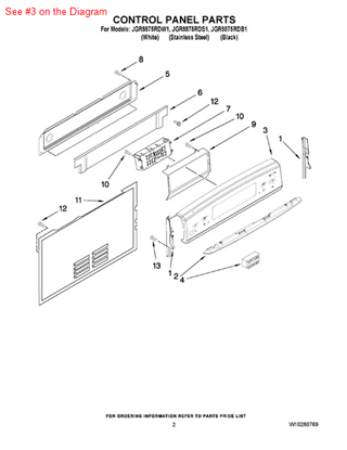 Picture of Whirlpool PANL-CNTRL - Part# W10218209