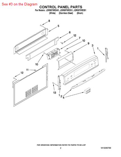 Picture of Whirlpool PANL-CNTRL - Part# W10218209