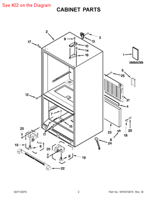 Picture of Whirlpool GRILLE-FRT - Part# W10236649