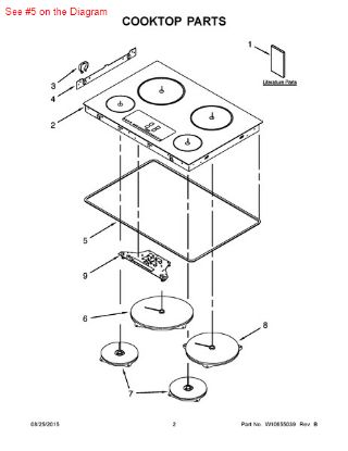 Picture of Whirlpool GASKT-CKTP - Part# W10237005