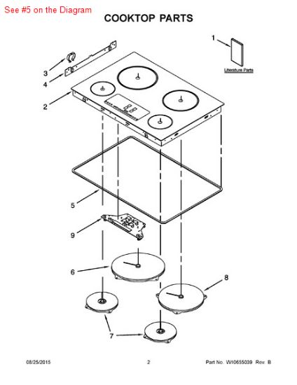 Picture of Whirlpool GASKT-CKTP - Part# W10237005
