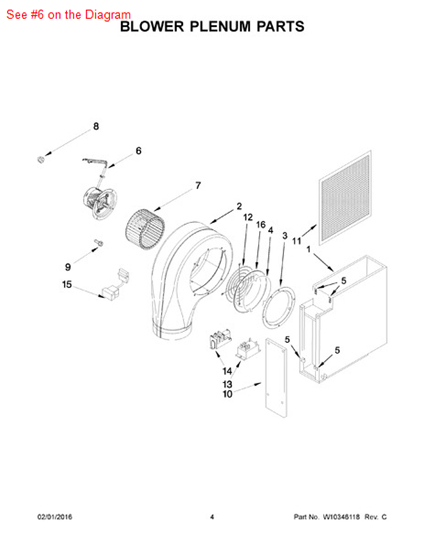 Picture of Whirlpool MOTOR-BLWR - Part# W10241953