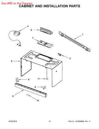 Picture of Whirlpool GRILL-VENT - Part# W10245218